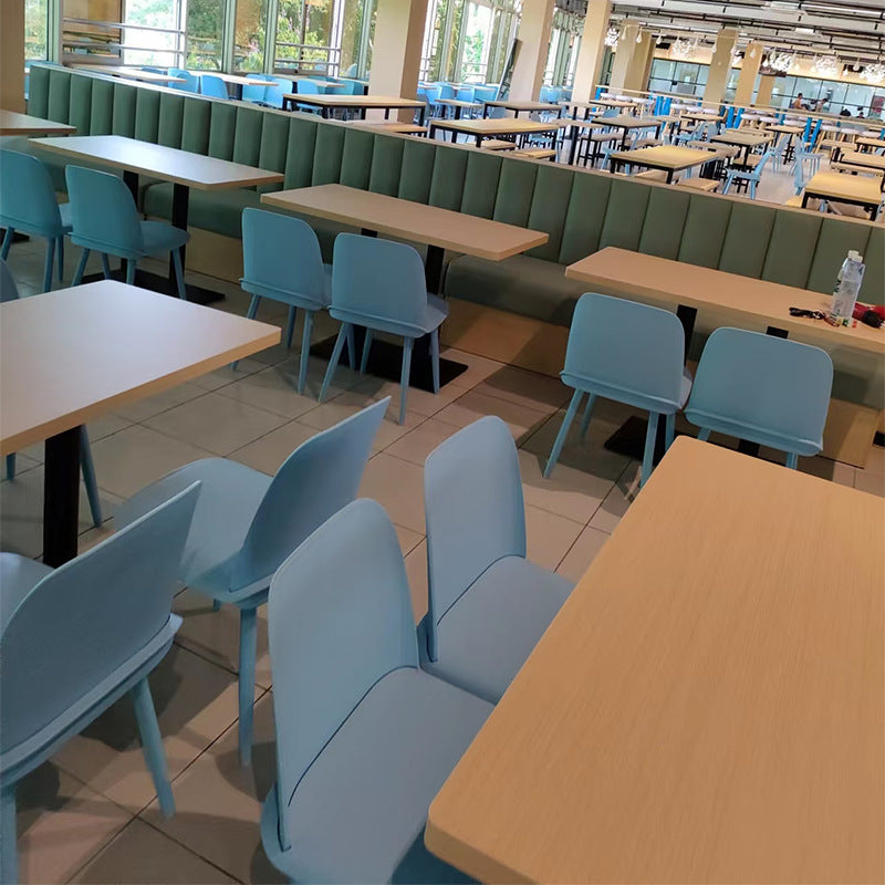 Customized canteen restaurant tables and chairs School unit commercial tables and chairs Catering restaurant noodle restaurant fast food solid wood tables and chairs combination