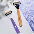 Factory custom women's razor with replaceable heads, stainless steel blades, manual shaver, new model