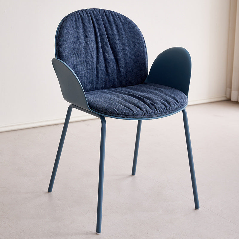 Plastic chair for home use casual armrest dining chair scandinavian restaurant backrest stool negotiation casual chair tall appearance