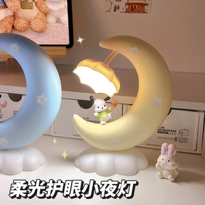 Atmosphere night light birthday gift for home bedroom bedside desktop decoration sleep light candy color childlike moon