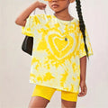 wholesale girls' short-sleeve and shorts sets, fashionable spring, summer, and autumn outfits for girls