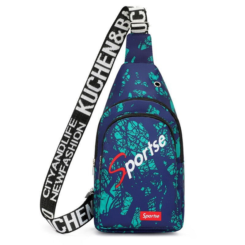 Cross-border fashion breast bag men's Oxford casual shoulder bag diagonal span new backpack trendy waist bag crossbody bag wholesale