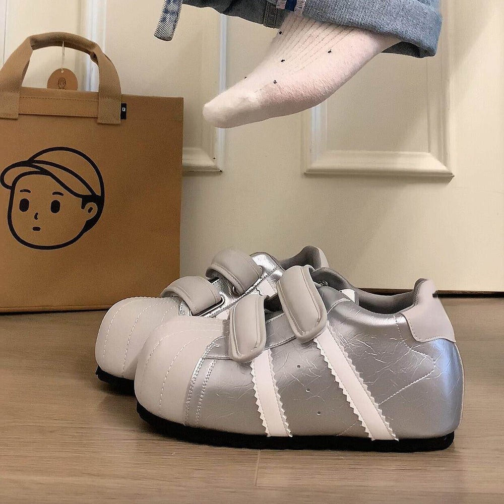 2026spring & fallflats hidden heel agar shoes big toe ugly cute bread casual shoes women's velcro sports german training shoes