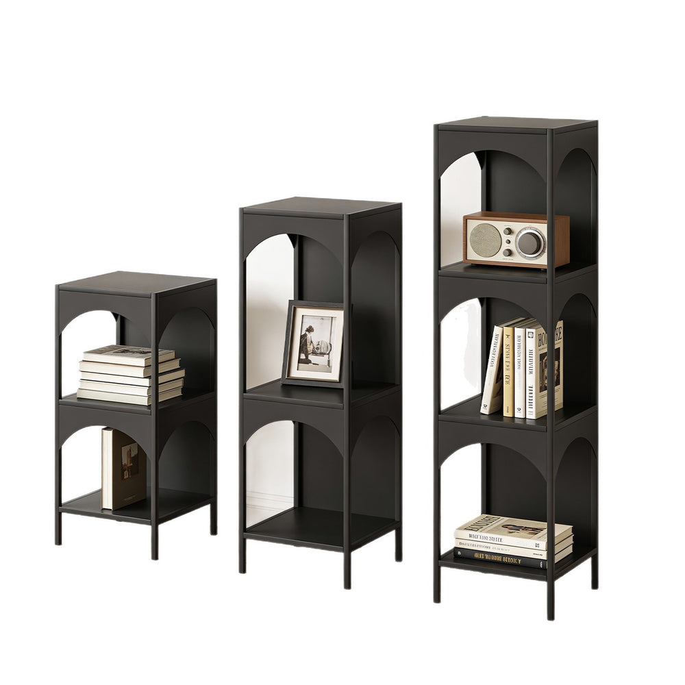 Creative bookshelf floor-standing storage rack all-in-one living room corner bookcase corner simple bedroom iron art sundries storage rack