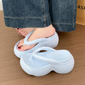 2026 new platform flip-flops for women, 8cm height increasing, trendy and versatile beach sandals - a popular style!