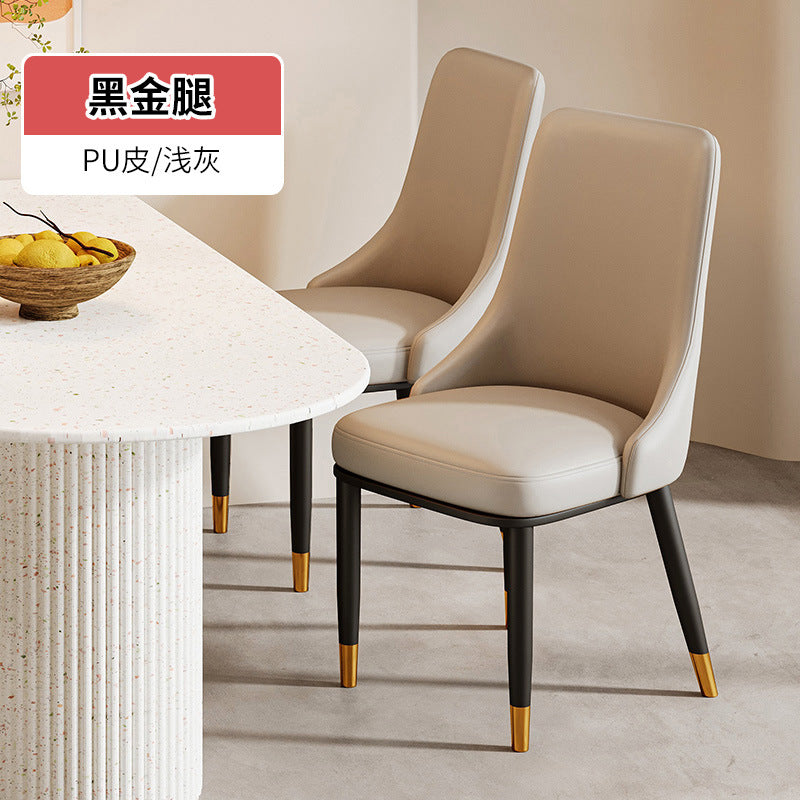 Dining chair household modern simple restaurant back chair small apartment dining table chair Nordic light luxury leisure hotel chair forest