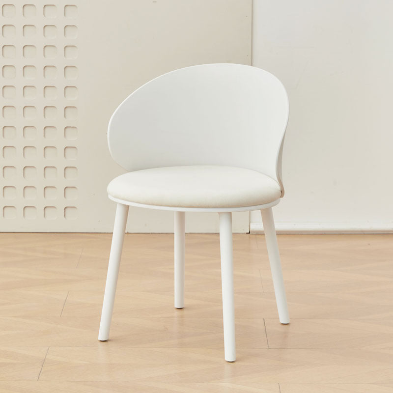 Thickened plastic reception and negotiation chair - nordic light luxury style, modern minimalist home accent chair with backrest, casual dining chair