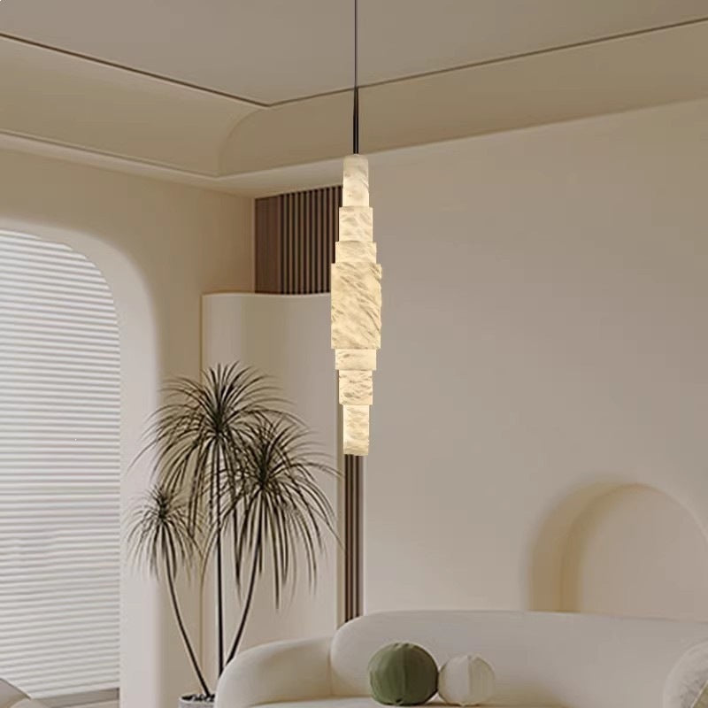 Spanish marble chandelier - modern minimalist bedroom bedside lamp - designer style for living room, dining room, and bar counter lighting