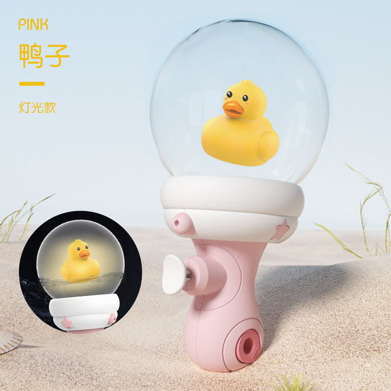 New tiktok-style cartoon water gun for kids - squirt, splash, and water fight fun! perfect for boys and girls, with lights and water features. ideal for street vendors and wholesale