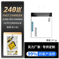 240w 3pd charger with led display + dual usb multi-port charger, us/eu plug, compatible with apple and huawei devices