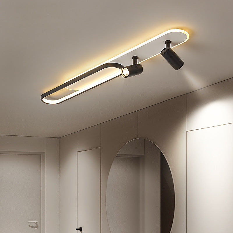 Corridor ceiling light, aisle light, creative personality, strip with spotlights, no main lighting, simple modern cloakroom lighting