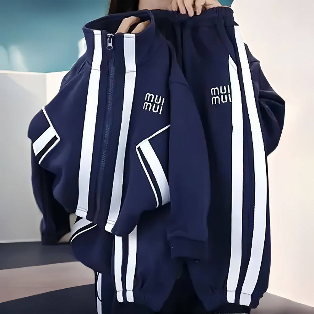 girls' and boys' mid-to-large size autumn new arrivals: girls' activewear casual korean style two-piece set trendy outerwear