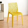 Cut out creative armrest art work chair casual dining chair scandinavian outdoor stackable casual chair waiting chair