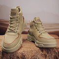 High-top men's boots: 2024 winter new arrivals - workwear style, outdoor hiking, construction site safety, anti-slip, wear-resistant, martin boots