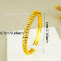 Gold plated bangle ethiopian women's luxury sparkling bracelet middle eastern wedding dubai bridal party gift