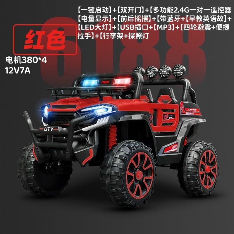 New children's electric car baby four-wheel remote control off-road vehicle can sit adults double children toy car off-road vehicle