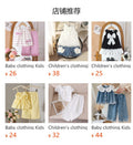 Children's clothing shein cross-border girl suit short-sleeved t-shirt + brown skirt two-piece set