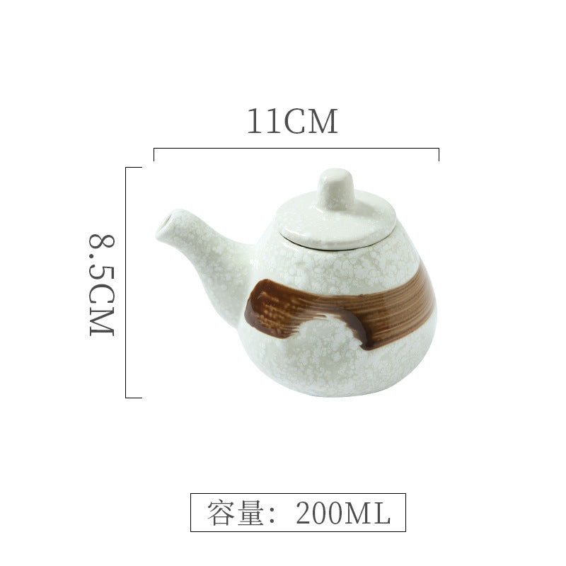 Vintage chic, high-style kitchenware: japanese ceramic soy sauce dispenser, vinegar dispenser, oil dispenser for home, restaurant, and hotel use