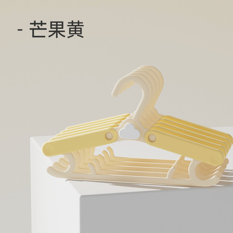 Children's clothes hanger, infant and toddler clothes retractable clothes hanger, newborn baby clothes support non-slip cloud