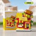 micro-particle building block mall department store chain street scene ornaments compatible with lego kids educational assembly toys