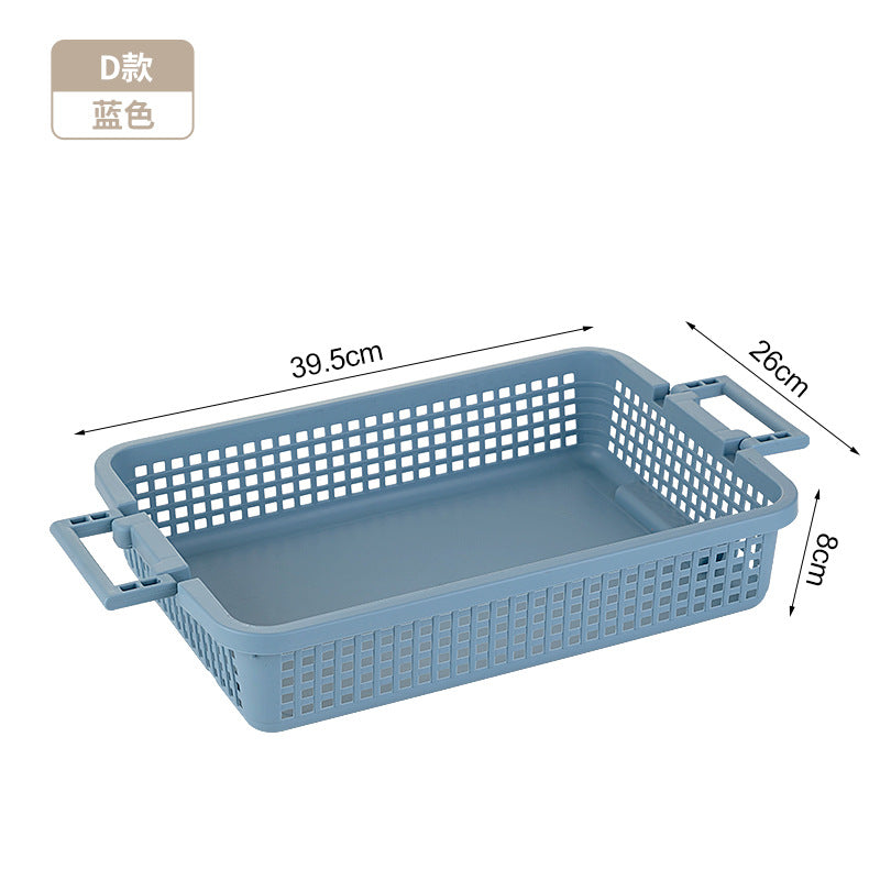 Kitchen Storage Basket Toy Sundries File Desktop Storage Basket Plastic Basket Dirty Clothes Bathing Storage Box Storage Basket