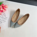 Women's single shoes: new spring/autumn 2025 pointed-toe studded hidden heel french patent leather fashionable versatile low-cut high heels