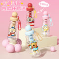 New arrival: stylish student plastic cup - dual-drink, portable, large capacity, cute cartoon design for kids and girls