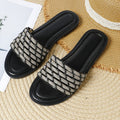 One-line slip-on slippers for women 2025outwear women's sandals exportplus sizek-style beach rhinestone women's slippers