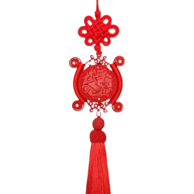 Car pendant pendant car rearview mirror hanging ornament chinese knot car lanyard safe entry and exit handmade safe car hanging