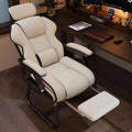 Home bow-shaped computer chair comfortable long sitting office chair reclining sofa gaming chair with footrest executive chair