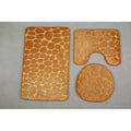 hot-selling flannel floor mat pebble stone toilet three-piece set ready-made water-absorbent printed floor mat