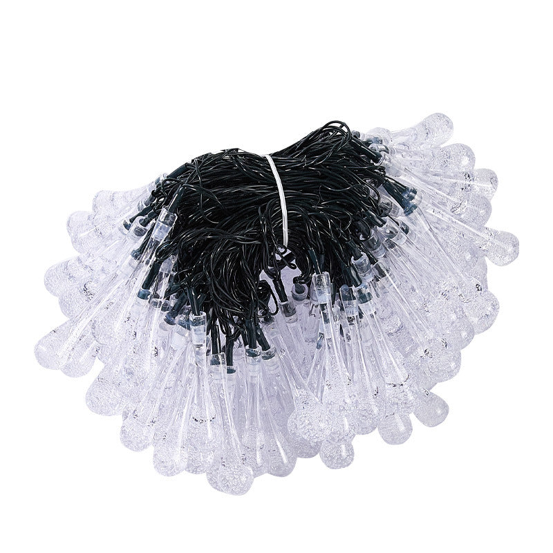 LED bubble ball light string solar pentagram lights wholesale outdoor waterproof camping lights garden decoration flash lights