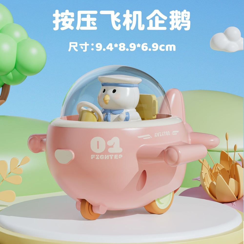 Dropshipping kids press boys and girls sliding car pull back cartoon airplane bus sedan toy car