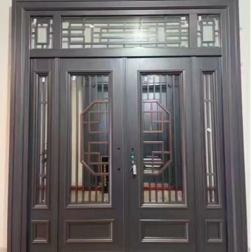 Factory direct zinc alloy glass splice door - stylish, bright, ideal for villas and country homes