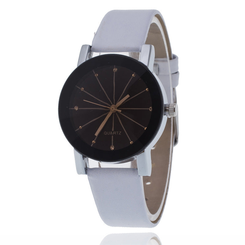 Wholesale leather belt couple watches - speckled leather strap watch set - women's fashionable and unique wristwatches - suitable for students and more