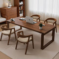 Solid wood rectangular desk - thickened office conference table, study reading desk, large home computer desk