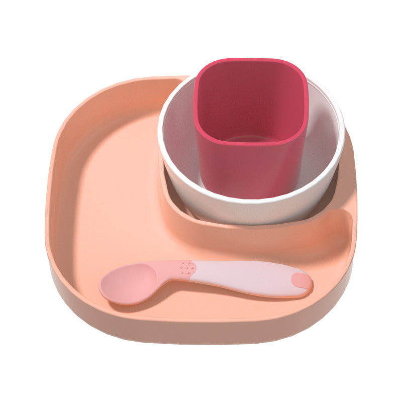Customized children's tableware set, complementary food tools, baby-specific baby storage box, drop-resistant training, rice paste spoon, portable