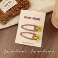 Cute contrast color flower hair clip bb clip for women 2026 new arrival side clip broken hair bangs clip classy hair clip hair accessories