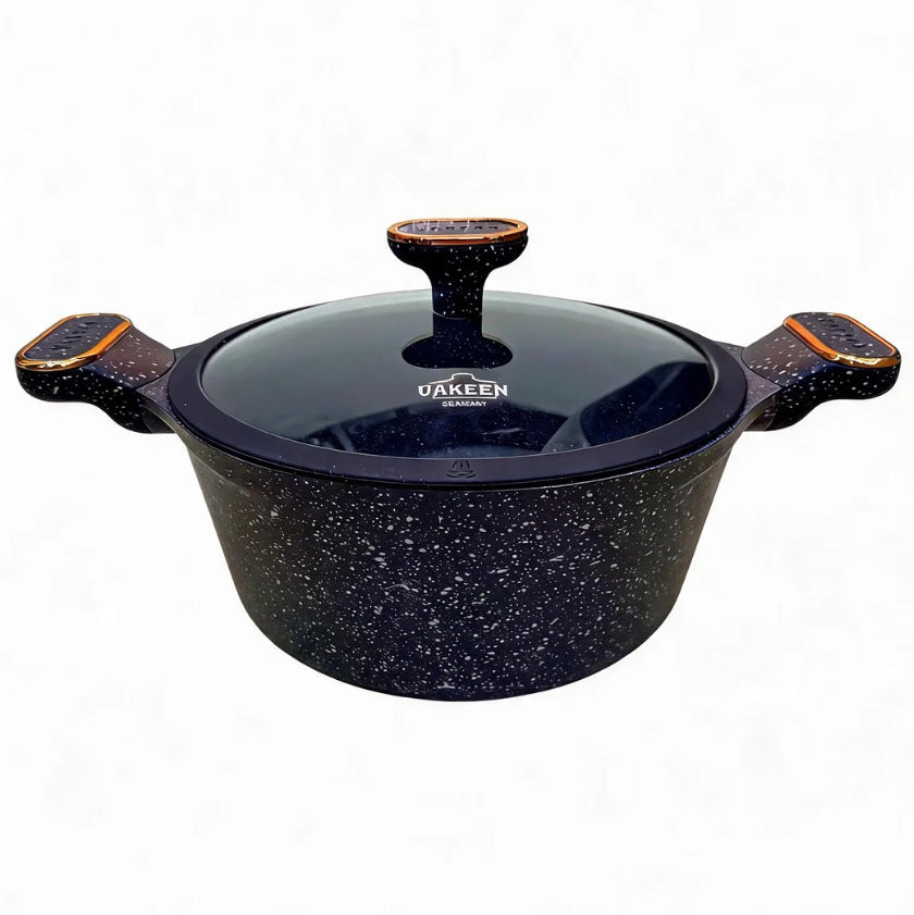Uakeen hot-selling export pot suitkitchenwar5-piece set 5pcs medical stone double-layer bottom pot