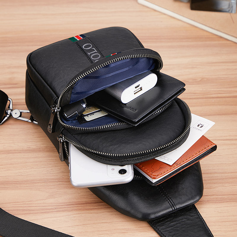 Emperor Paul Breast Bag Men's Bag Crossbody Bag Shoulder Bag Men's Backpack Leather Fashion Casual High-end Men's Bag
