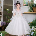 Girls' formal dress - stunning princess gown - high-end little girl's hostess/piano performance dress - princess style sequin dress