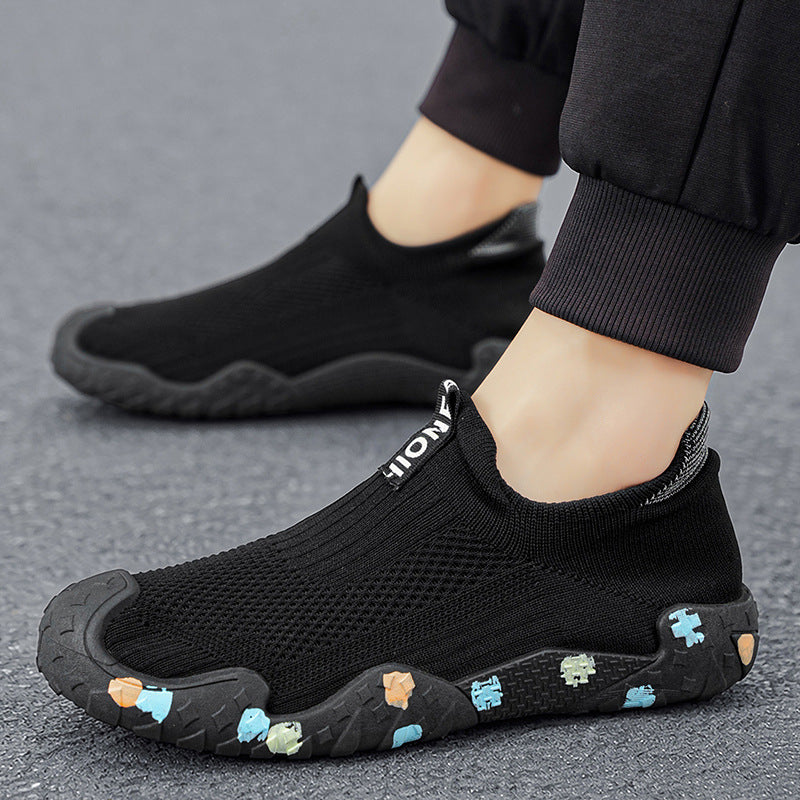 Men's shoes: 2026 spring new arrivals - stylish and versatile flyknit mesh shoes for men, breathable, non-slip, running & casual