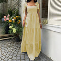 summer new european and american clothing  striped patchwork camisole sexy long dress for women