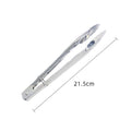 Stainless steel home & outdoor food tongs - bbq tongs, buffet food tongs, kitchen bread tongs, steak tongs, red rubber grip