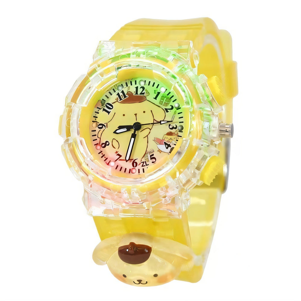 Kids' cartoon sanrio kuromi luminous electronic watch - girls' digital & analog quartz watch for elementary and middle school students