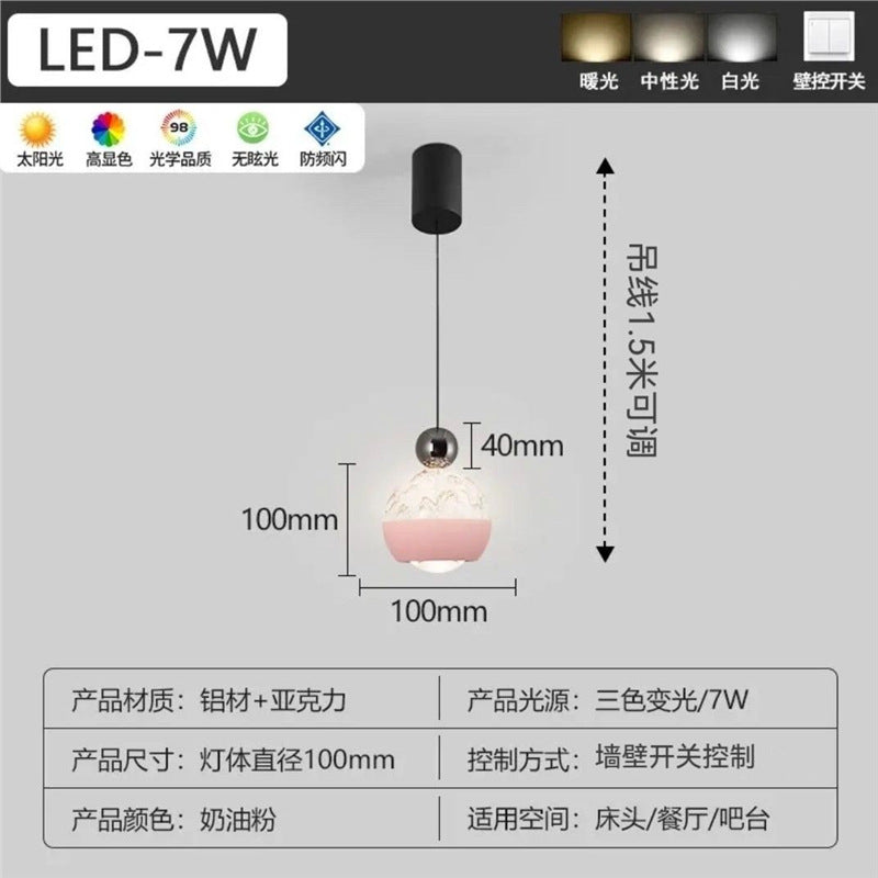 Hand scan sensor new arrival bedside chandelier casualfashion voice iceberg popular small chandelier adjustable bedside hanging wire lamp