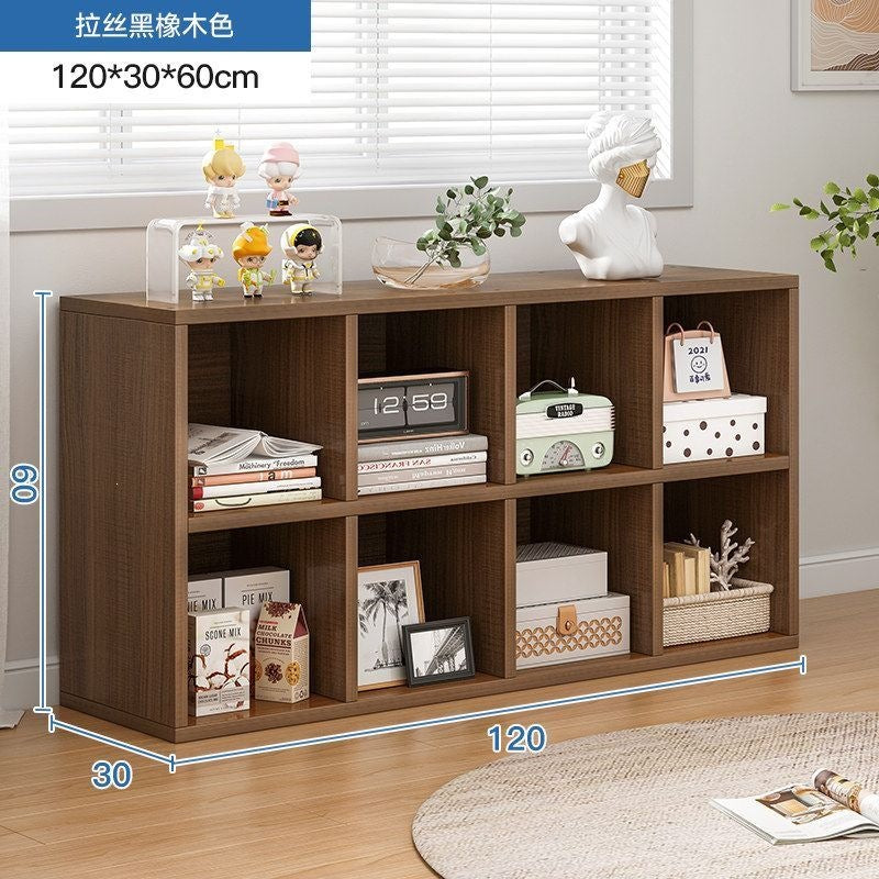 Balcony bay window storage cabinet storage rack cabinet storage cabinet plaid cabinet floor-standing single-layer low cabinet bookshelf for home bookcase