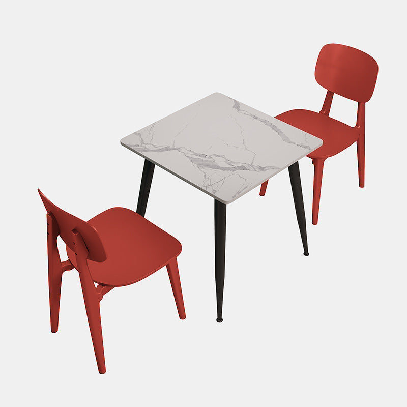 Company staff canteen dining table and chairs student canteen snack bar combination catering commercial 4 staff school restaurant