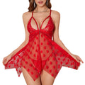 fashionnew arrivalsexyintimatessexy women's heart mesh suspender skirt nightgown pajamas sexysuit