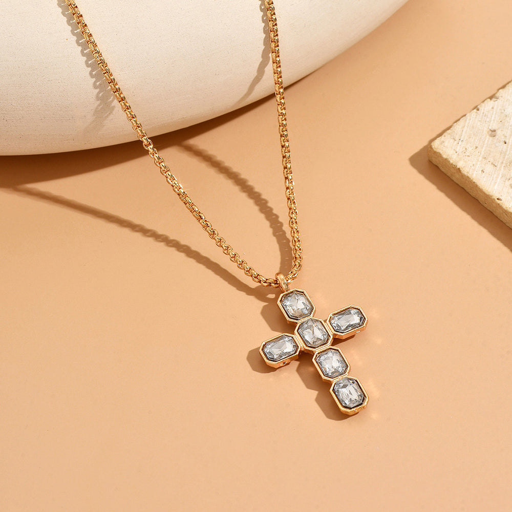 European and american cross pendant necklace wholesale - minimalist, chic, and versatile for everyday wear. perfect for work or casual outings